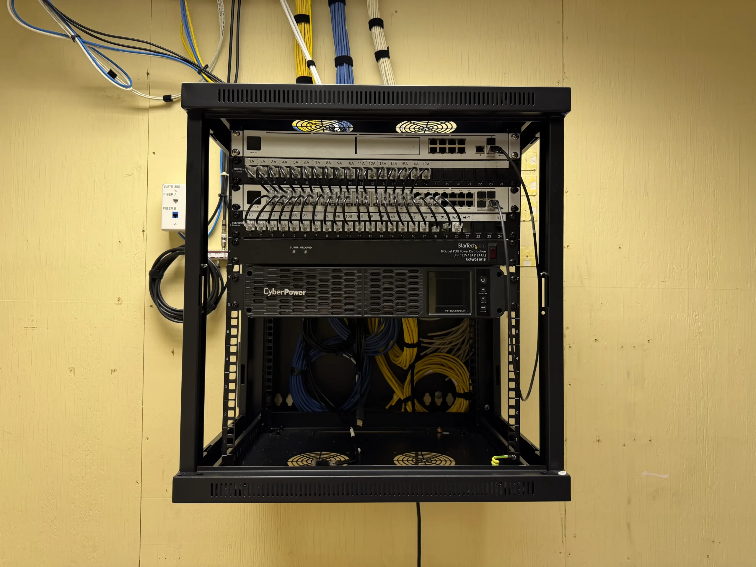 Virdual it network rack ubiquiti ups chicago